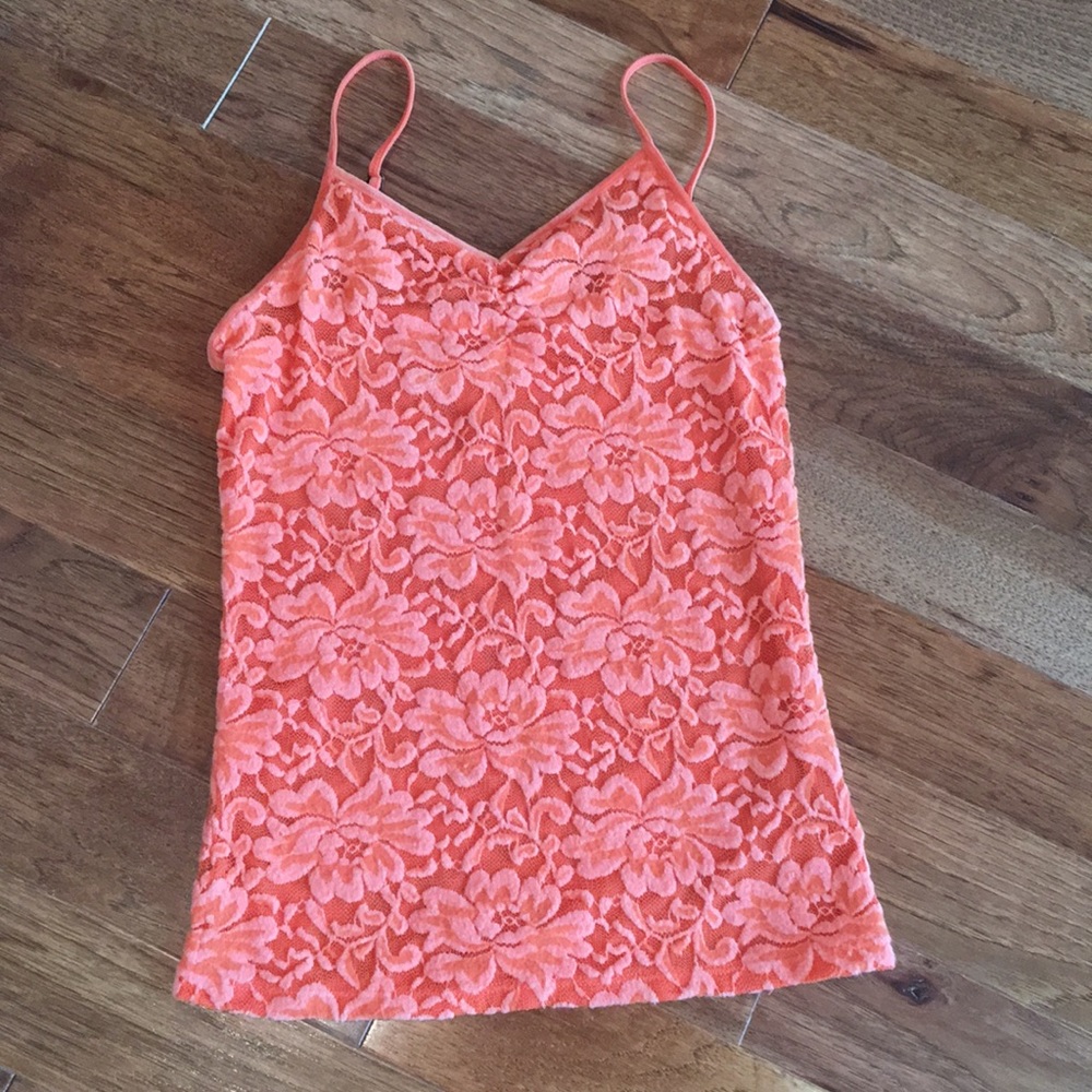 Orange lace cami
